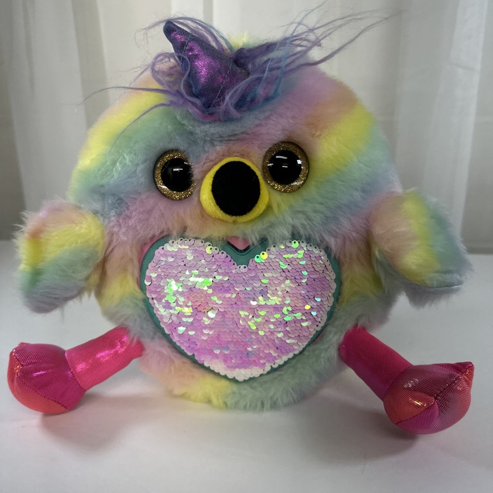 Zuru Rainbow Corn Bird Pink Multicolor 10" Plush Used